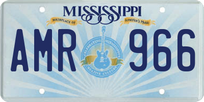 MS license plate AMR966