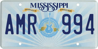 MS license plate AMR994