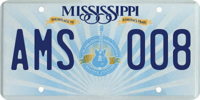 MS license plate AMS008