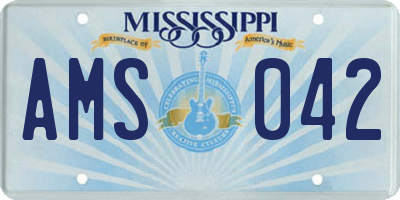 MS license plate AMS042