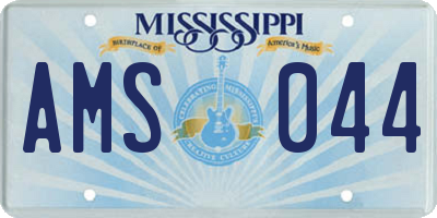 MS license plate AMS044
