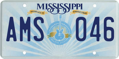 MS license plate AMS046