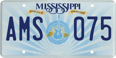 MS license plate AMS075