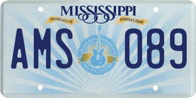 MS license plate AMS089