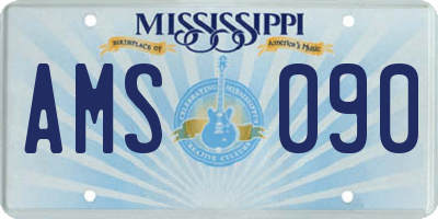 MS license plate AMS090