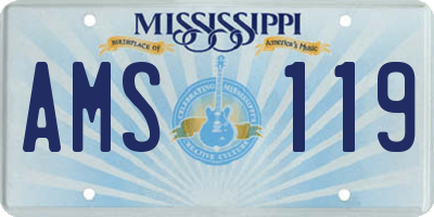 MS license plate AMS119