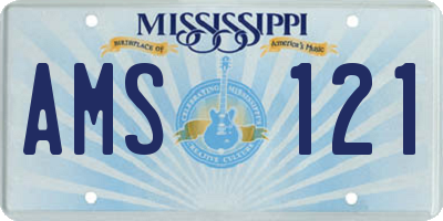 MS license plate AMS121