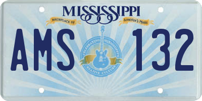 MS license plate AMS132