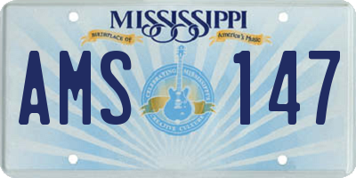 MS license plate AMS147