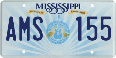 MS license plate AMS155