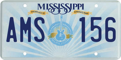MS license plate AMS156