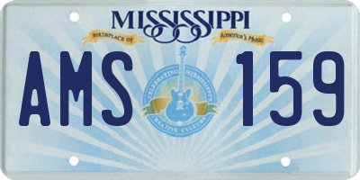 MS license plate AMS159