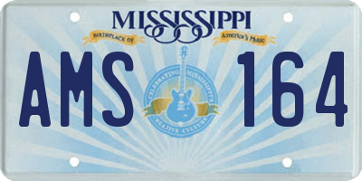 MS license plate AMS164