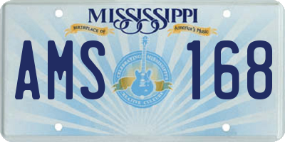 MS license plate AMS168
