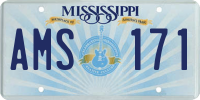 MS license plate AMS171