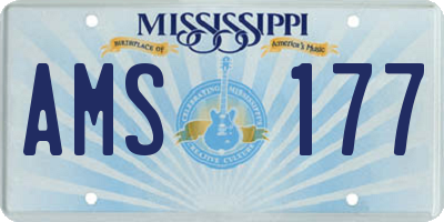MS license plate AMS177