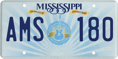 MS license plate AMS180