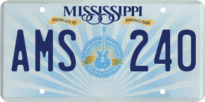 MS license plate AMS240