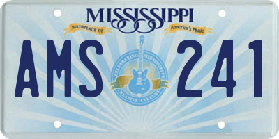 MS license plate AMS241