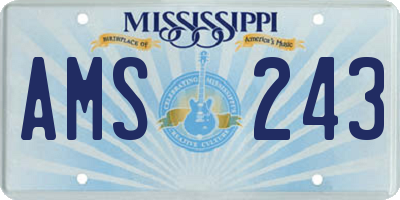 MS license plate AMS243