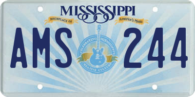 MS license plate AMS244