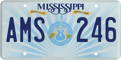 MS license plate AMS246