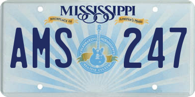 MS license plate AMS247
