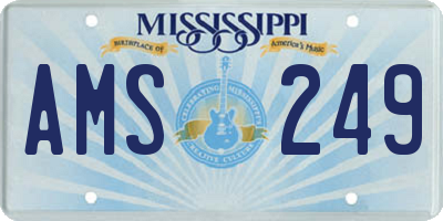 MS license plate AMS249