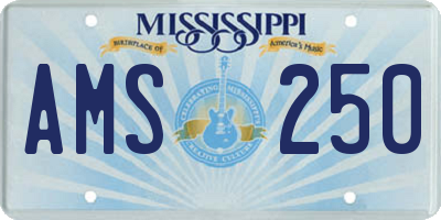 MS license plate AMS250