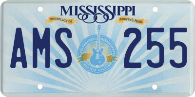 MS license plate AMS255