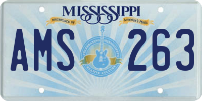 MS license plate AMS263