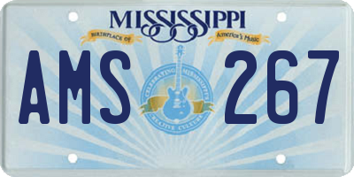 MS license plate AMS267