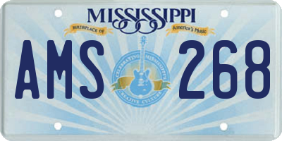 MS license plate AMS268