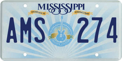 MS license plate AMS274