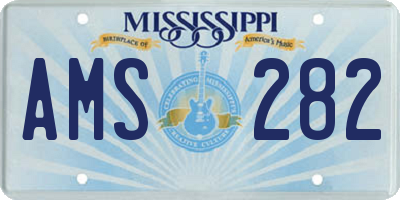 MS license plate AMS282