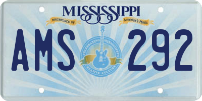 MS license plate AMS292