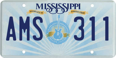MS license plate AMS311