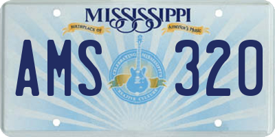 MS license plate AMS320