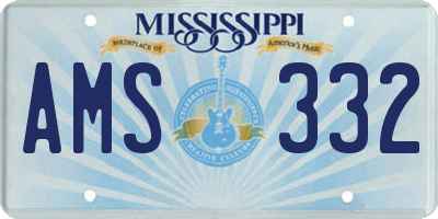 MS license plate AMS332
