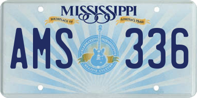 MS license plate AMS336
