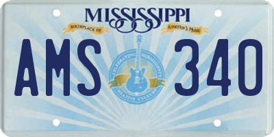 MS license plate AMS340