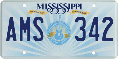 MS license plate AMS342