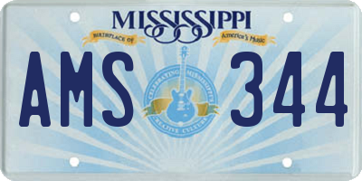 MS license plate AMS344