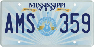 MS license plate AMS359