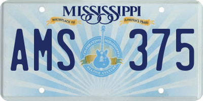 MS license plate AMS375