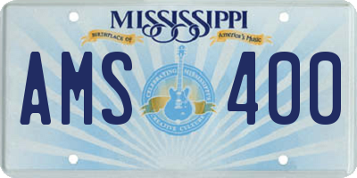 MS license plate AMS400