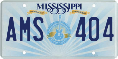 MS license plate AMS404