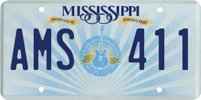 MS license plate AMS411