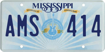 MS license plate AMS414