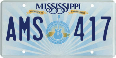 MS license plate AMS417